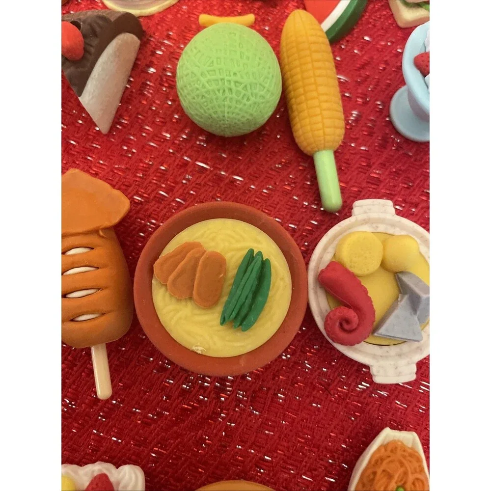 40 Japanese Iwako Erasers Mixed Food Animals  Products